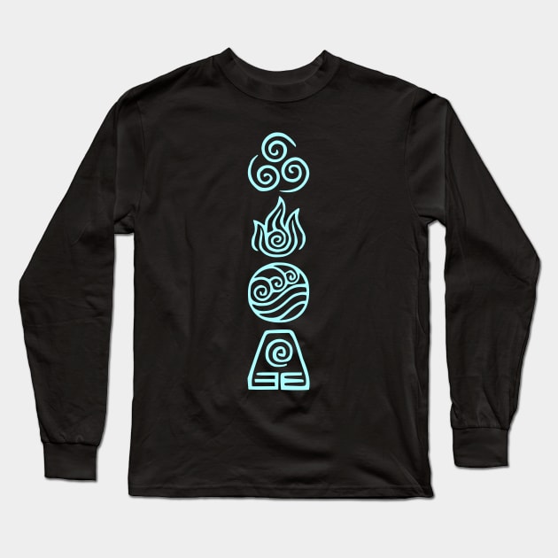 Avatar - Airbender - Elements Long Sleeve T-Shirt by Barn Shirt USA